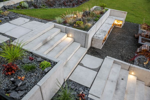 Concrete Landscaping in Spring