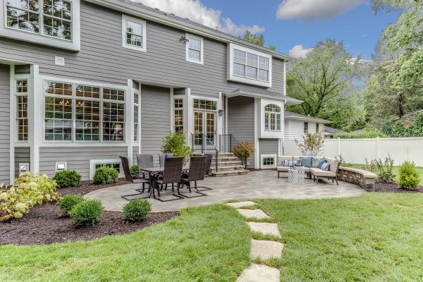 Concrete Patio Landscaping in Spring