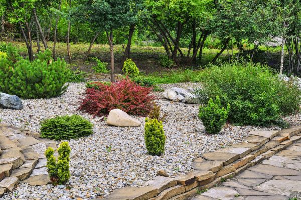 Rock Landscaping in Spring