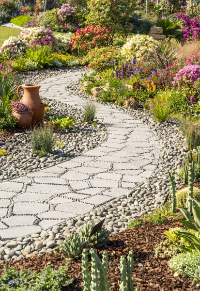 Pathway Landscaping in Spring