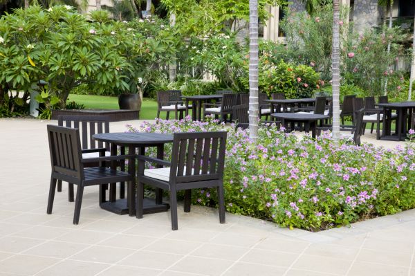 Courtyard Landscaping in Spring