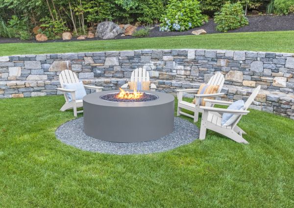 Fire Pit Landscaping in Spring