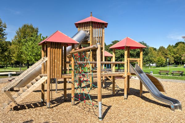 Playground Mulching Service in Spring