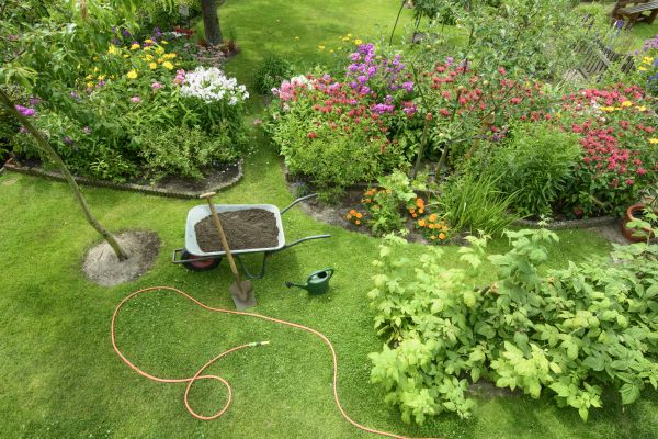 Flower Bed Construction in Spring