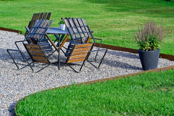 Metal Edging Installation in Spring