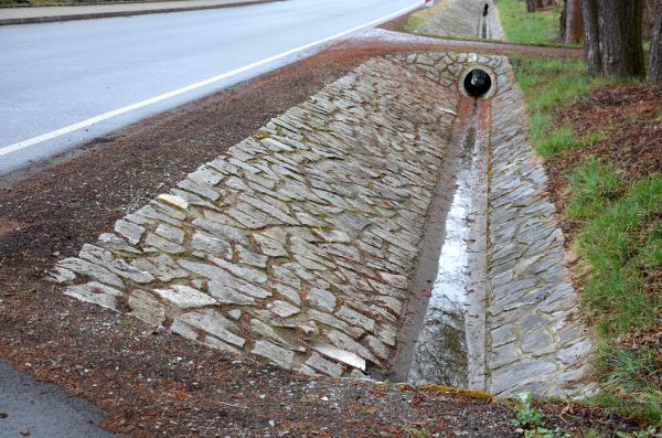 Ditch Landscaping in Spring
