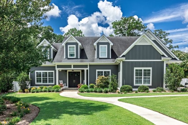 New Yard Landscaping in Spring