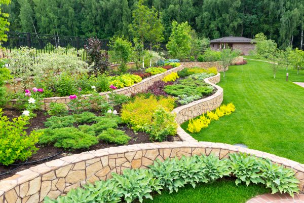 Home Garden Landscaping in Spring