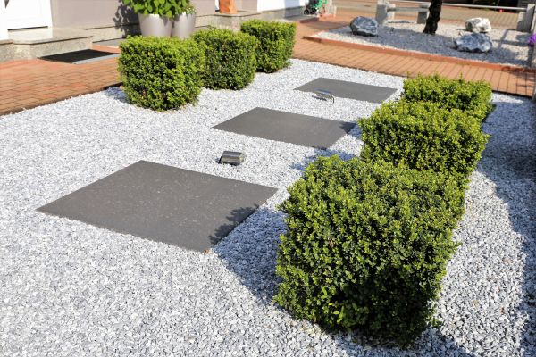 Stone Garden Landscaping in Spring