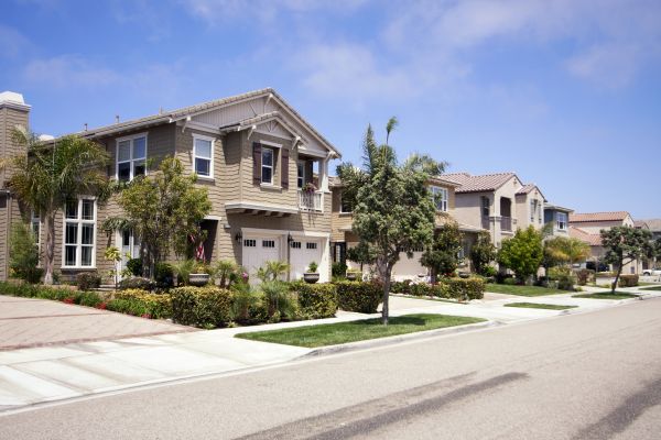 Neighborhood Landscaping in Spring