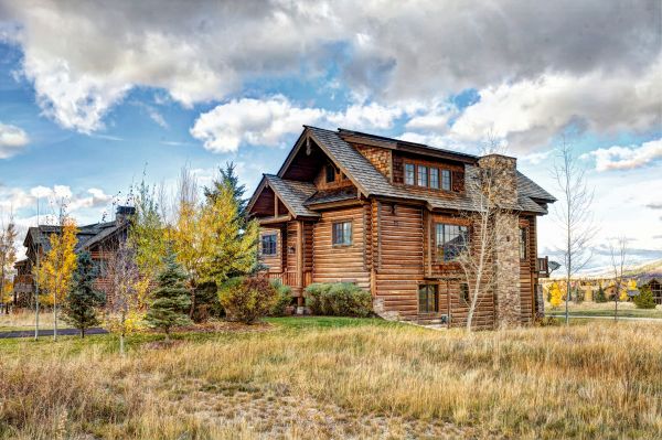 Cabin Landscaping in Spring